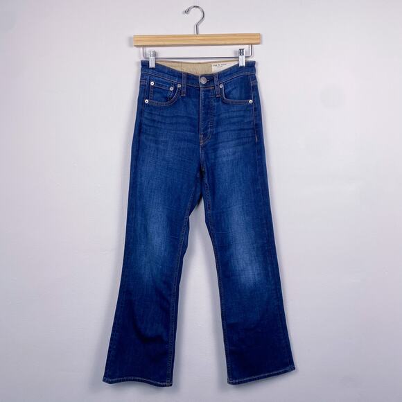 Rag & Bone Maya High Rise Crop Flare Jeans in Stowe Size 24 - Picture 3 of 10